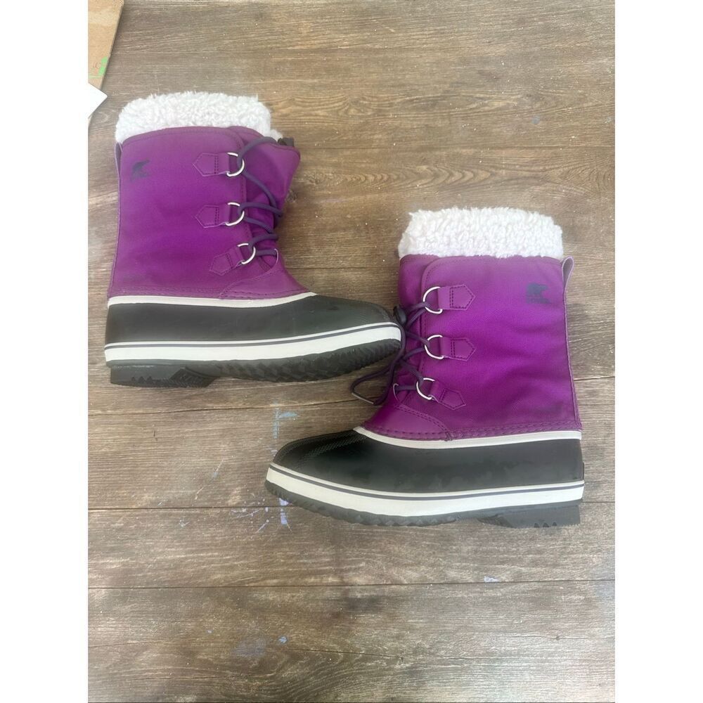 Sorel Women’s 6 Purple Insulated Yoot Pack Nylon Winter Water Resistant Boots